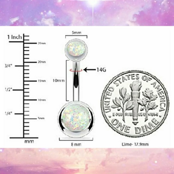 ✨💖*5/$15* Sparkly Stainless Belly Ring - Picture 4 of 8